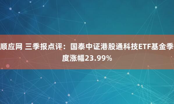 顺应网 三季报点评：国泰中证港股通科技ETF基金季度涨幅23.99%